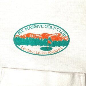 Vintage Mt. Massive Golf Club XL Polo Shirt Leadville Colorado White 10,200 Ft.